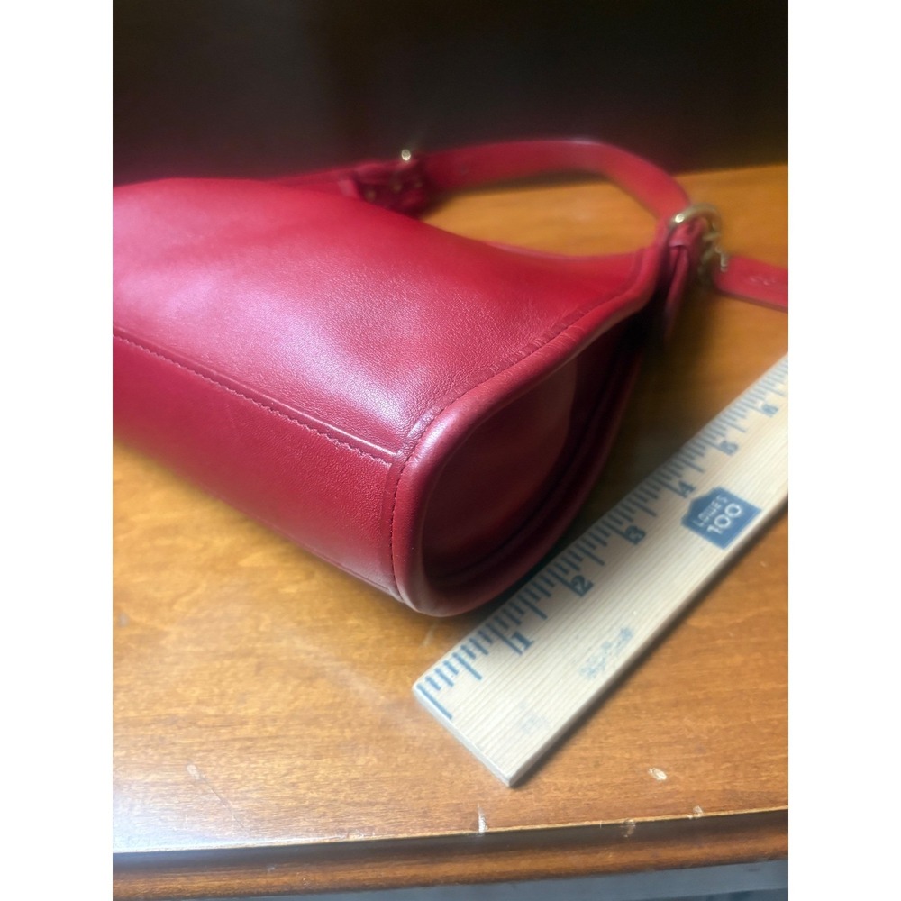 Coach Vintage Soho Small Satchel 4106 Red Leather‎ 1998 USA Era Rare - Picture 8 of 9